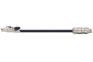 Harnessed Profinet Cables, PUR torsion, connector A: Telegärtner RJ45 metal, connector B: Telegärtner M12 x-coded