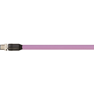 Industrial Ethernet/CAT5 cables, PVC, connector A: M12 d-coded pin straight, connector B: open cable end, 12.5xd